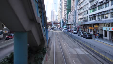Straßenbahnhaltestelle-In-Hongkong