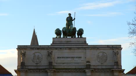 Top-of-Siegestor-Triumphal-Arch-in-Munich