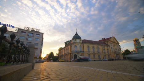 Bulgarische-Akademie-Der-Wissenschaften-Bei-Sonnenuntergang