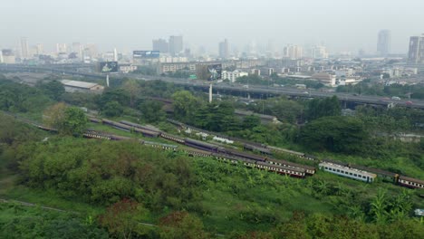 Trains-Parked-Outside-Bangkok