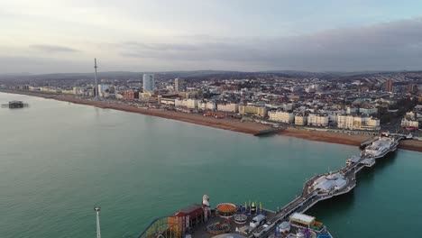 Panning-Shot-of-Brighton-from-Drone-4K