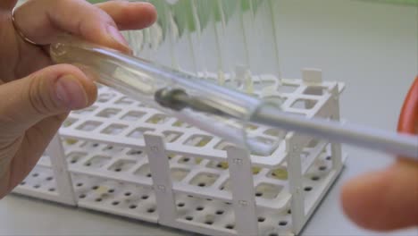Injecting-Sample-into-Test-Tube