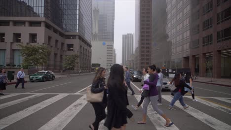 Pedestrians-Crossing-Road-in-Downtown-LA