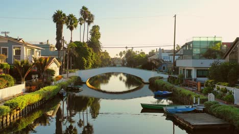 Flying-Along-Canal-in-Los-Angeles