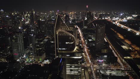 Bangkok-Skyscrapers-and-Station-At-Night