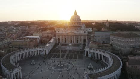 Sun-Shining-Behind-St-Peters-Basilica