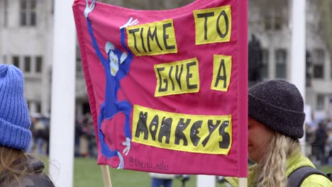Time-To-Give-A-Monkeys-Protest-Banner