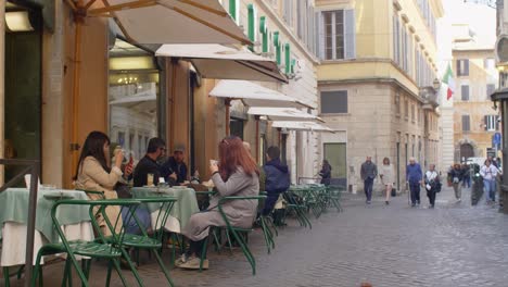 People-Dining-Outside-A-Cafe