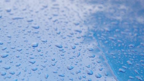 Raindrops-On-Blue-Car