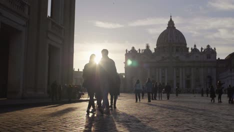 Couples-Walking-In-A-Rome-Sunset