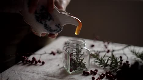 Pouring-Honey-into-a-Jar