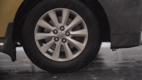 Car-Wheel-Driving-Through-Rain