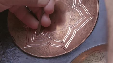 Engraving-Copper-with-a-Chisel