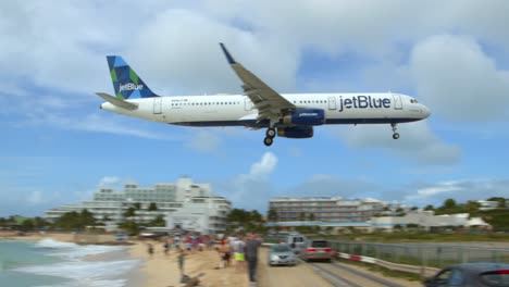 Jet-Blue-Airplane-Landing-at-SXM-Airport
