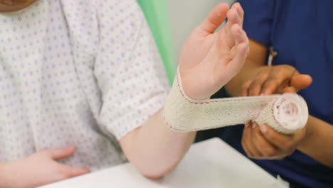 CU-Nurse-Bandaging-Injured-Wrist