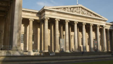 Pfanne-Des-Haupteingangs-Des-Britischen-Museums-London