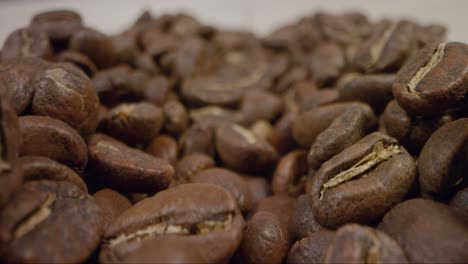 Close-Up-Tracking-Shot-of-Coffee-Beans