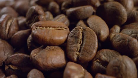 Close-Up-Coffee-Beans-Rotating-Past-Camera