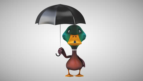 Fun-Duck-and-Umbrella-Animation
