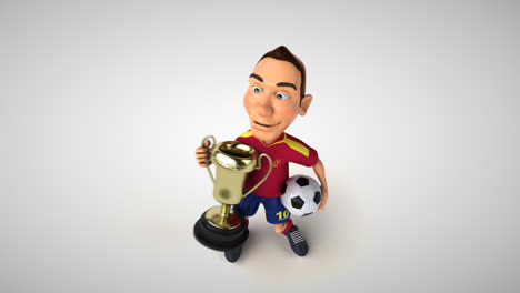 Fun-Soccer-Player-With-Trophy-Animation
