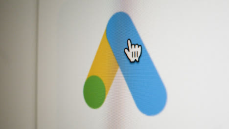 Close-Up-Pan-Clicking-on-Google-Ad-Icon-on-Screen