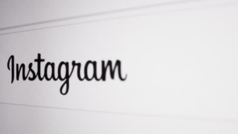 Close-Up-Panning-Instagram-logo-on-screen