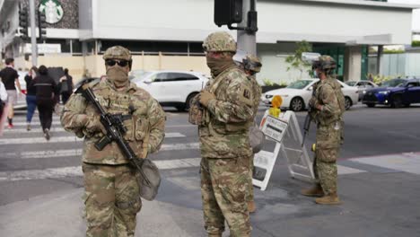 Hollywood-Military-Soldiers-Standing-During-Protests