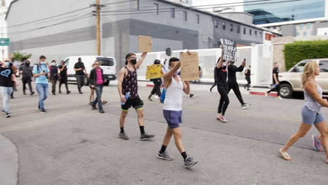 Hollywood-Protesters-Marching-on-Street