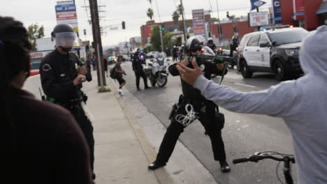 Hollywood-Police-Confrontation-with-Protesters