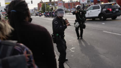 Hollywood-Police-Officer-Push-and-Shoot-at-Protesters