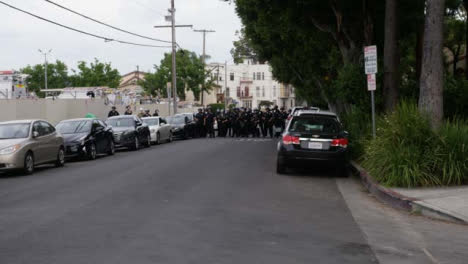 Hollywood-Streets-Blocked-by-Police-During-Protest