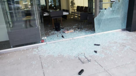 Hollywood-Smashed-Window-of-Looted-Building