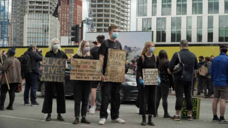 Londoner-Blm-Demonstranten-Mit-Hausgemachten-Schildern