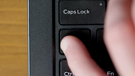 Top-View-Thumb-Pressing-Shift-Button-Keyboard