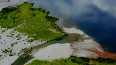 Aerial-Drone-Shot-of-Loch-Achtriochtan-in-Glen-Coe