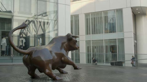 Iconic-Bull-Statue-outside-Shopping-Mall-in-Birmingham-