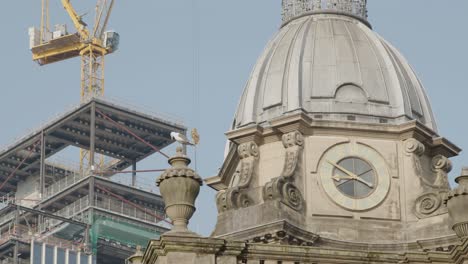 Church-Tower-with-Construction-Work-in-the-Background