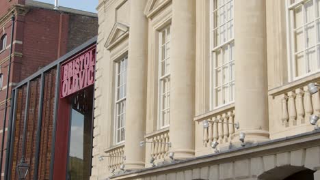 Sliding-Shot-of-Bristol-Old-Vic-Theatre-In-Bristol-England