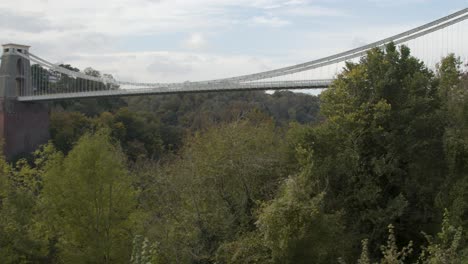 Panning-Shot-of-Clifton-Suspension-Bridge-In-Bristol-England