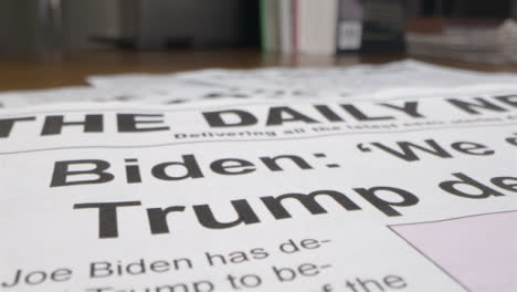 Close-Up-Newspaper-Headlines-on-Biden-Winning-Election