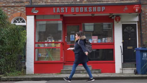 Low-Angle-Wide-Shot-of-a-Closed-Bookshop-During-COVID-Pandemic-
