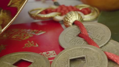 Sliding-Macro-Shot-of-Over-Pile-of-Chinese-New-Year-Red-Pockets