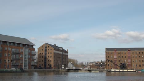 Tracking-Shot-Along-Industrial-Gloucester-Docks-