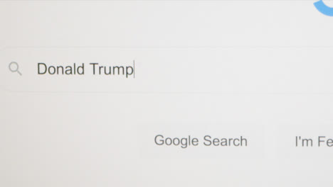 Typing-Donald-Trump-in-Google-Search-Bar
