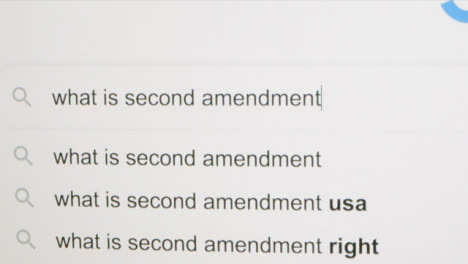 Typing-What-is-Second-Amendment-in-Google-Search-Bar