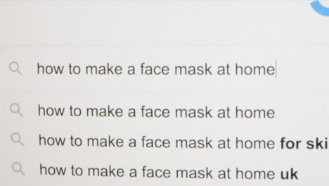 Escribiendo-Cómo-Hacer-Una-Máscara-Facial-En-La-Barra-De-Búsqueda-De-Google