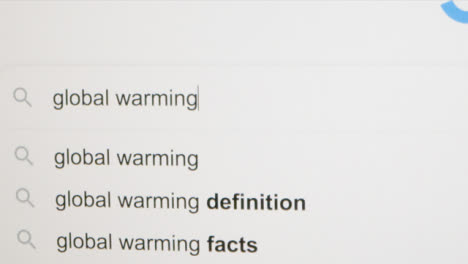 Typing-Global-Warming-in-Google-Search-Bar