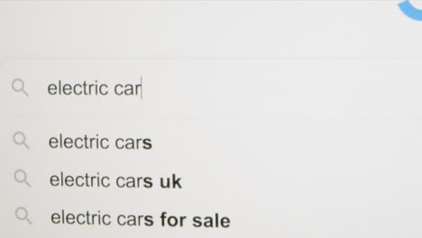 Typing-Electric-Car-in-Google-Search-Bar