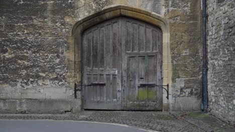 Tracking-Shot-Approaching-Closed-Rear-Entrance-of-Hertford-College