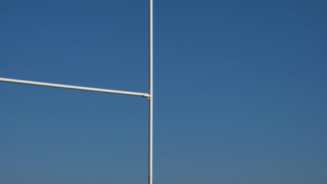 Low-Angle-Panning-Shot-of-Rugby-Posts